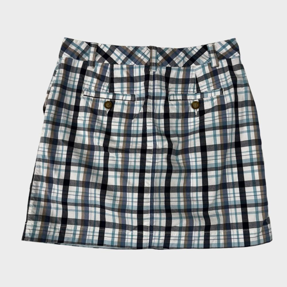 Sonoma Life Style Womens Womens Size 8 Plaid Skort Blue White Black Gray - Picture 4 of 8
